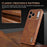 AZNS For iPhone 18 Pro Max / 17 Pro Max Case Electroplating Crocodile Texture PU + TPU Phone Cover - Brown - 4
