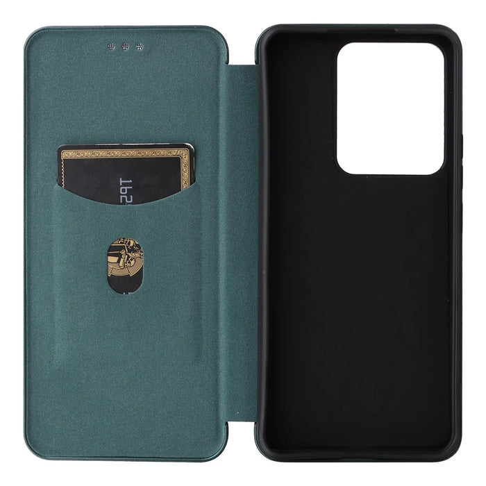 For Realme 15 Pro 5G  /  15 5G Case Carbon Fiber Texture Drop-Proof PU Leather Phone Cover - Green - 4