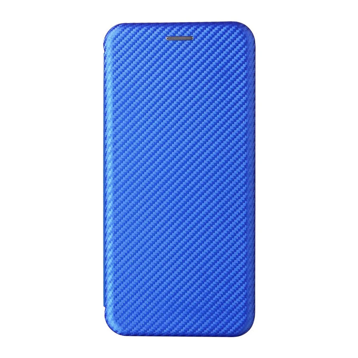 For Fairphone 6 Case Carbon Fiber Texture Drop-Proof PU Leather Phone Cover - Blue - 7