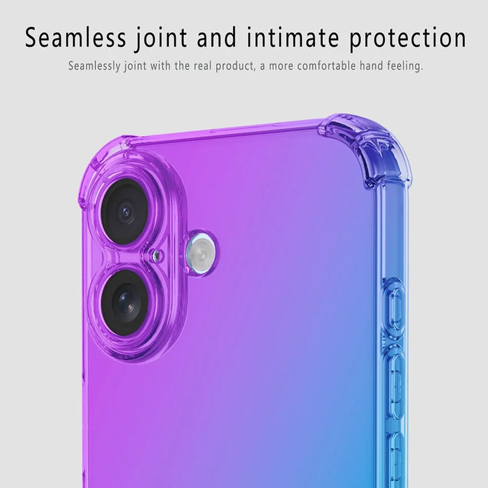 For iPhone 17 Case Gradient Color TPU Phone Case Anti-Drop Phone Cover - Purple  /  Blue - 5