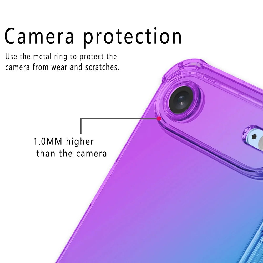 For iPhone Air Case Gradient Color TPU Phone Case Anti-Drop Phone Cover - Purple  /  Blue - 4