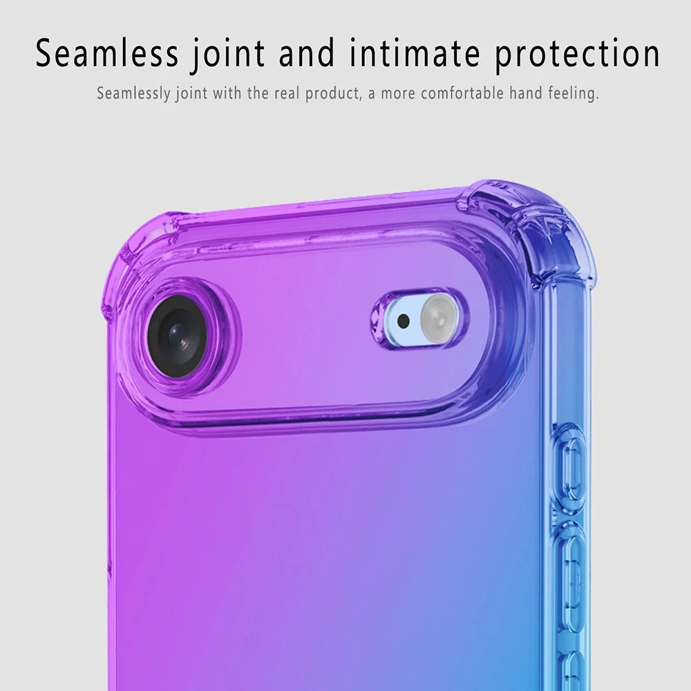 For iPhone Air Case Gradient Color TPU Phone Case Anti-Drop Phone Cover - Purple  /  Blue - 5