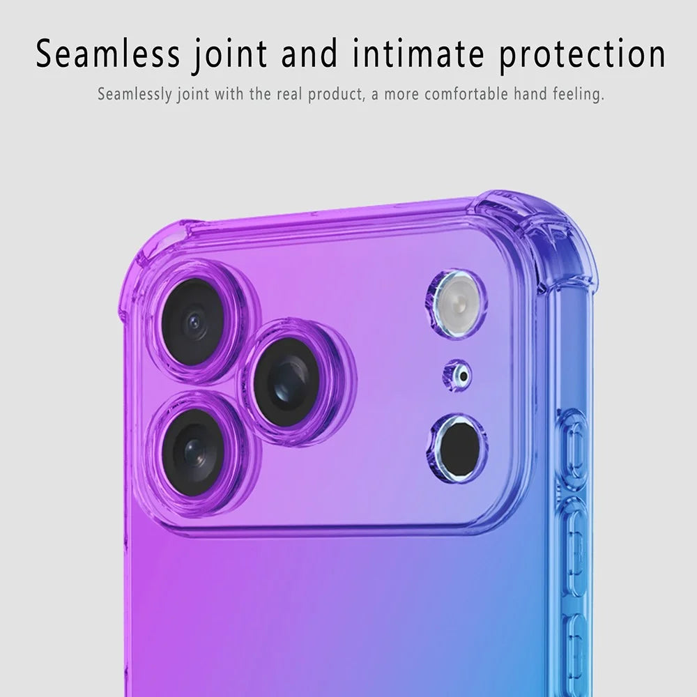 For iPhone 17 Pro Max Case Gradient Color TPU Phone Case Anti-Drop Phone Cover - Purple  /  Blue - 5