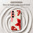 For Samsung Galaxy S25 FE Case Red Flower Pattern Printing Straight Edge TPU Phone Back Cover - Beige - 3