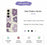 For Samsung Galaxy S25 FE Case Purple Flower Pattern Printing Straight Edge TPU Phone Back Cover - Beige - 2