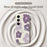 For Samsung Galaxy S25 FE Case Purple Flower Pattern Printing Straight Edge TPU Phone Back Cover - Beige - 3