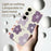 For Samsung Galaxy S25 FE Case Purple Flower Pattern Printing Straight Edge TPU Phone Back Cover - Beige - 4