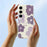 For Samsung Galaxy S25 FE Case Purple Flower Pattern Printing Straight Edge TPU Phone Back Cover - Beige - 6