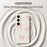 For Samsung Galaxy S25 FE Case Pink Bows Pattern Printing Straight Edge TPU Phone Back Cover - Beige - 3