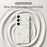 For Samsung Galaxy S25 FE Case White Feathers Pattern Printing Straight Edge TPU Phone Back Cover - Beige - 3