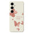 For Samsung Galaxy S25 FE Case Many Butterflies Pattern Printing Straight Edge TPU Phone Back Cover - Beige - 1