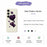 For Samsung Galaxy S25 FE Case Purple Love Pattern Printing Straight Edge TPU Phone Back Cover - Beige - 2
