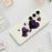 For Samsung Galaxy S25 FE Case Purple Love Pattern Printing Straight Edge TPU Phone Back Cover - Beige - 7