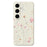 For Samsung Galaxy S25 FE Case Flower Pattern Printing Straight Edge TPU Phone Back Cover - Beige - 1