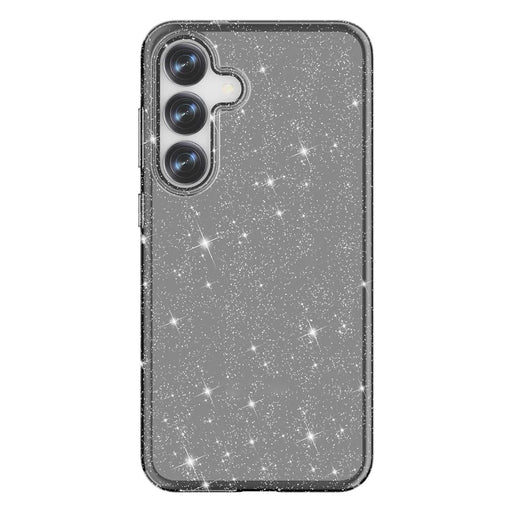 AMORUS For Samsung Galaxy S25 / S24 Case Soft TPU Hard PC Back Shockproof Phone Cover - Glitter Black - 1