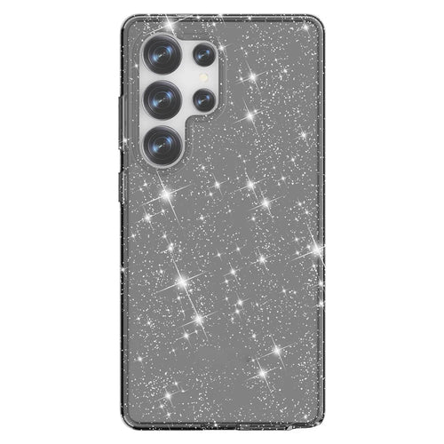 AMORUS For Samsung Galaxy S24 Ultra Case Soft TPU Hard PC Back Shockproof Phone Cover - Glitter Black - 1