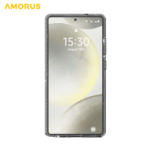 AMORUS For Samsung Galaxy S25 Ultra Case Soft TPU Hard PC Back Shockproof Phone Cover - Glitter Black - 2
