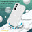 AMORUS For Samsung Galaxy A55 5G Case Soft TPU Hard PC Back Shockproof Phone Cover - Glitter White - 6
