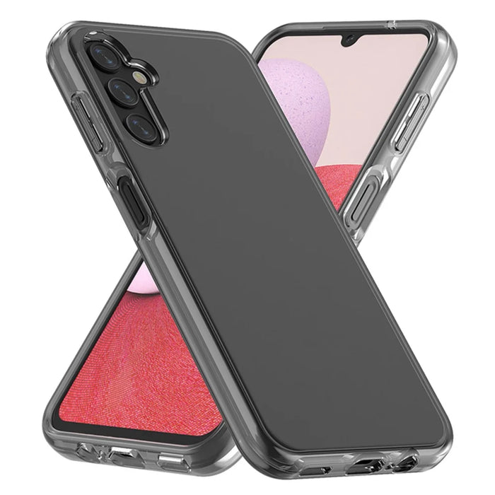 AMORUS For Samsung Galaxy A14 5G / 4G Case Soft TPU Hard PC Back Shockproof Phone Cover - Clear Black - 1