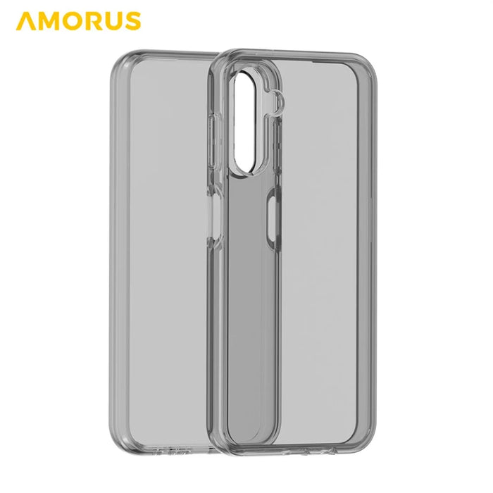 AMORUS For Samsung Galaxy A14 5G / 4G Case Soft TPU Hard PC Back Shockproof Phone Cover - Clear Black - 3