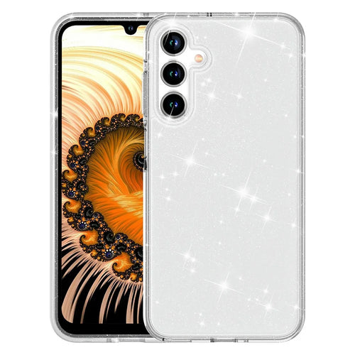 AMORUS For Samsung Galaxy A18 5G / A18 4G / A26 5G / A17 5G Case Soft TPU Hard PC Back Shockproof Phone Cover - Glitter White - 1
