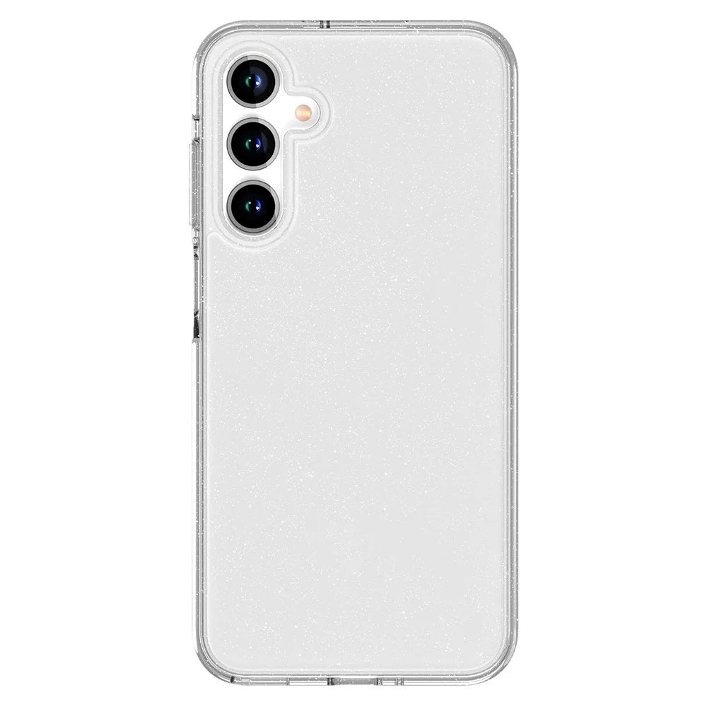 AMORUS For Samsung Galaxy A16 5G Case Soft TPU Hard PC Back Shockproof Phone Cover - Glitter White - 1