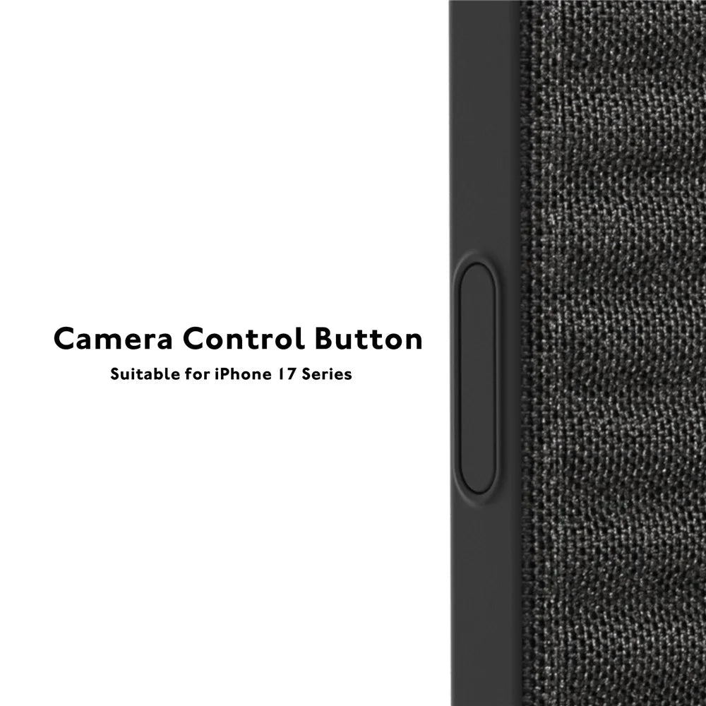 YOUNGKIT For iPhone 17 Pro Magnetic Case Jeans Cloth Texture TPU Canvas Phone Back Cover - Grey - 6