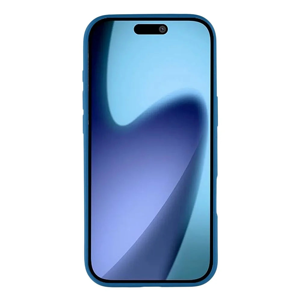 For iPhone Air Case Biodegradable Wheat Straw + TPU Matte Phone Cover - Blue - 2