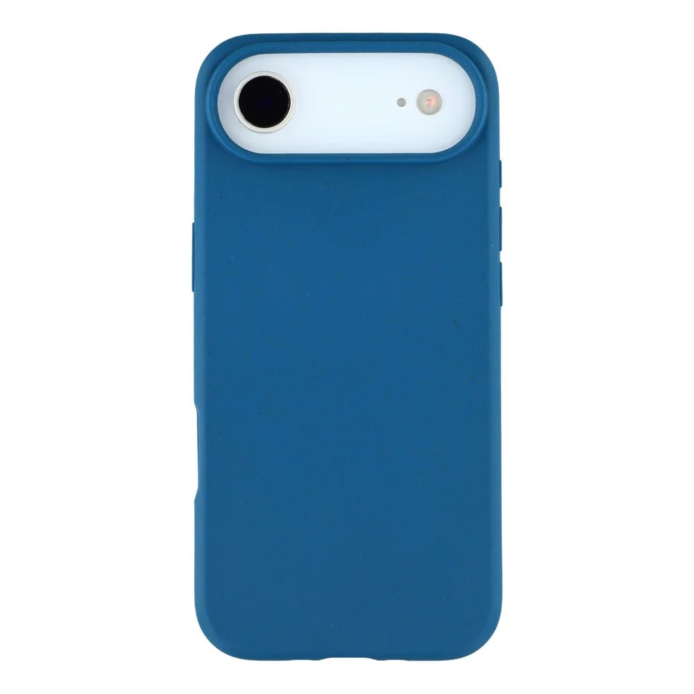 For iPhone Air Case Biodegradable Wheat Straw + TPU Matte Phone Cover - Blue - 3