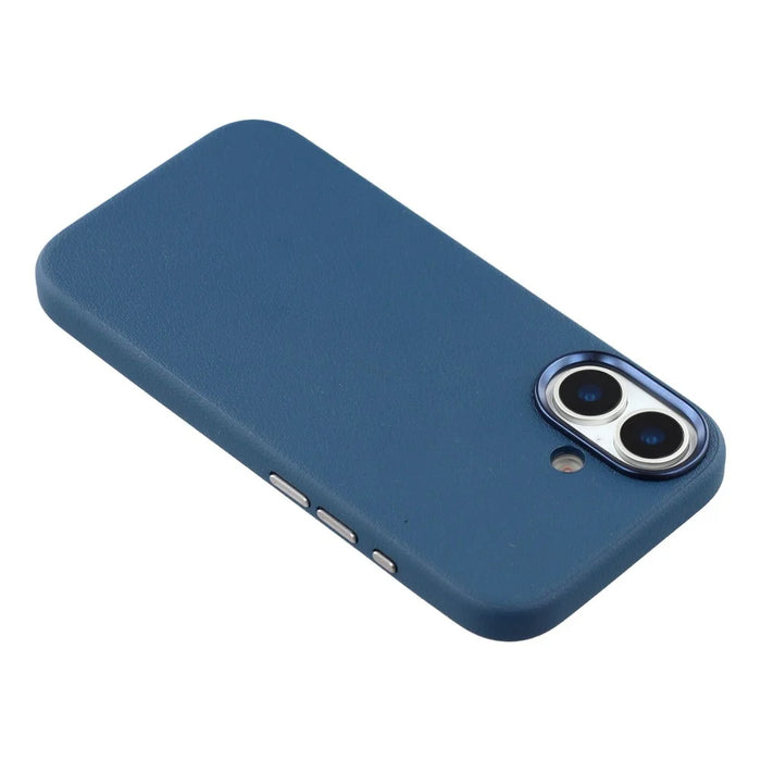 X-LEVEL For iPhone 17 Case Compatible with MagSafe PU Leather Hard PC Phone Cover - Blue - 5