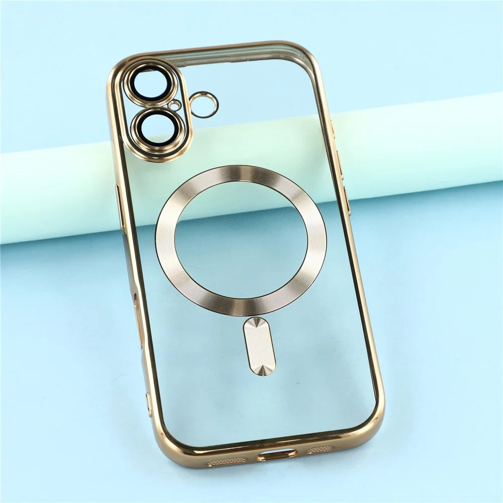X-LEVEL For iPhone 17 Case Compatible with MagSafe Full Camera Protection TPU Phone Cover - Gold - 7