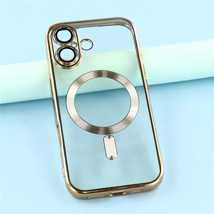 X-LEVEL For iPhone 17 Case Compatible with MagSafe Full Camera Protection TPU Phone Cover - Gold - 7