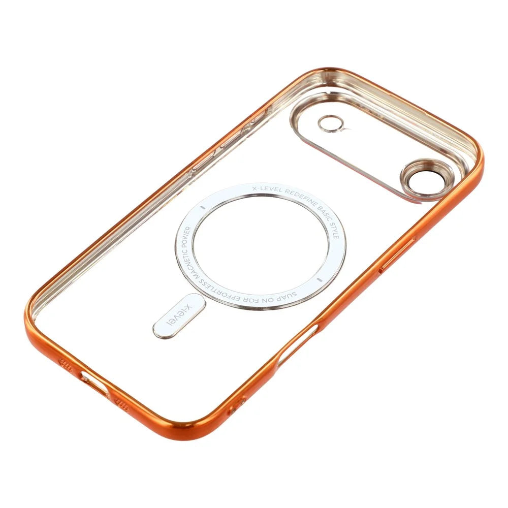 X-LEVEL For iPhone Air Case Compatible with MagSafe Full Camera Protection TPU Phone Cover - Orange - 6