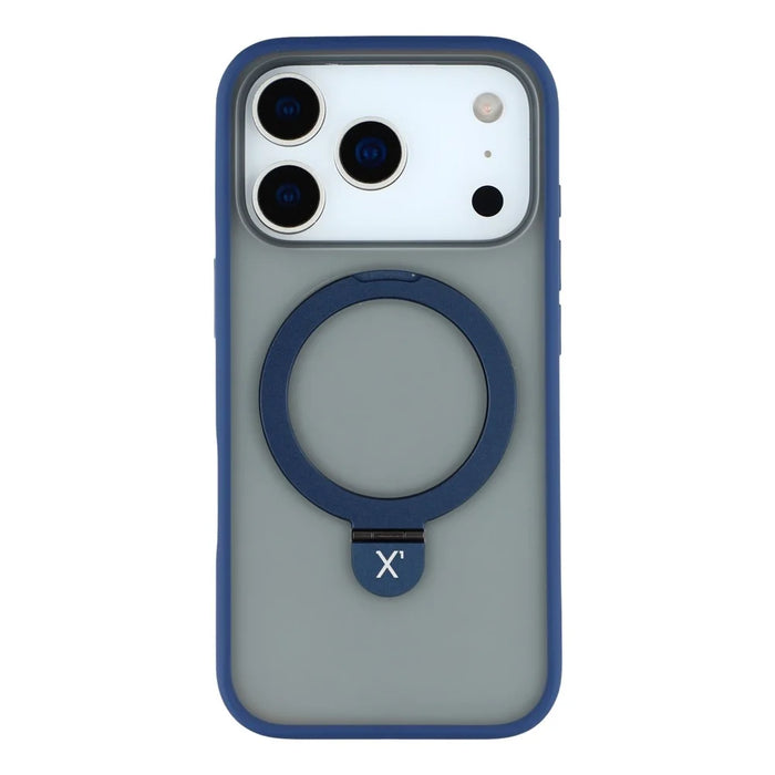 X-LEVEL For iPhone 17 Pro Case Metal Kickstand TPU PC Phone Back Cover - Blue - 3
