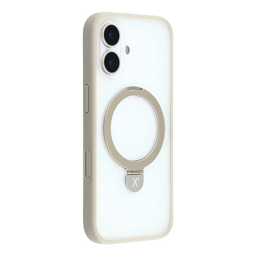 X-LEVEL For iPhone 17 Case Metal Kickstand TPU PC Phone Back Cover - Grey - 1