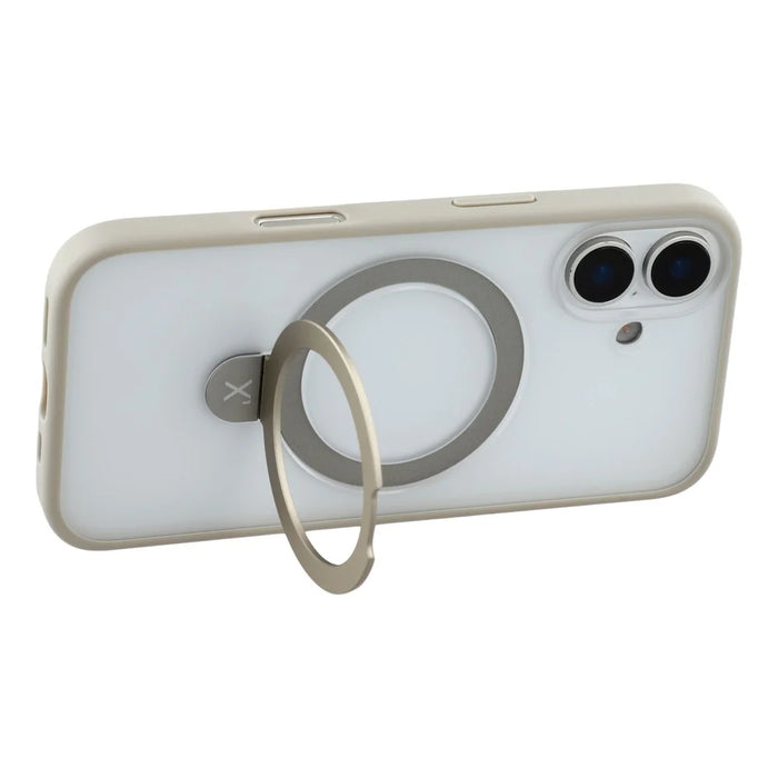 X-LEVEL For iPhone 17 Case Metal Kickstand TPU PC Phone Back Cover - Grey - 5