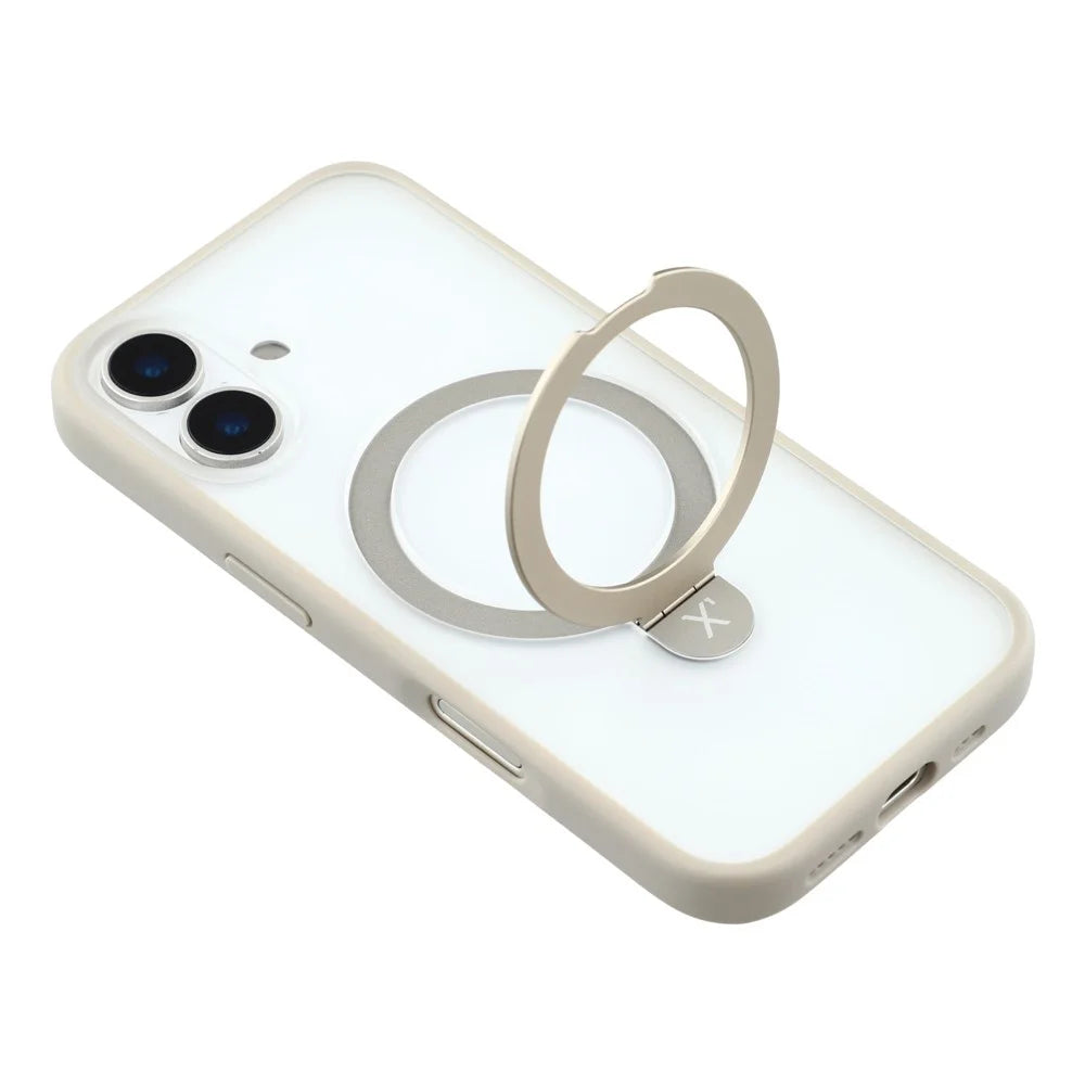 X-LEVEL For iPhone 17 Case Metal Kickstand TPU PC Phone Back Cover - Grey - 6