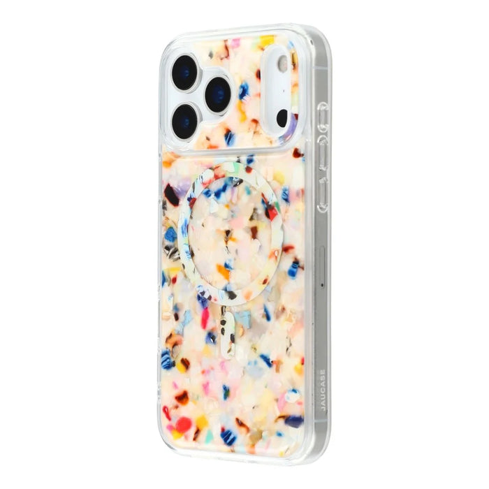JAUCASE For iPhone 17 Pro Max Case Compatible with MagSafe Shell Design TPU + PC Phone Cover - Colorful Shell - 4