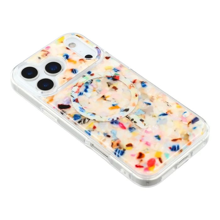 JAUCASE For iPhone 17 Pro Max Case Compatible with MagSafe Shell Design TPU + PC Phone Cover - Colorful Shell - 6