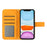 For iPhone 11 6.1 inch HT04 PU Leather Imprinted Sunflower Drop-proof Phone Case Skin-touch Wallet Stand Protector with Shoulder Strap - Yellow - 2