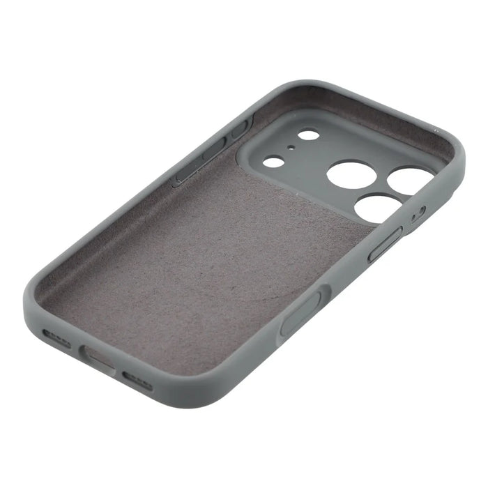 For iPhone 17 Pro Case Compatible with MagSafe Liquid Silicone + PC Phone Cover with Camera Touch Control Button - Dark Grey - 6