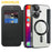 AMORUS For iPhone 16 Plus Case Compatible with MagSafe RFID Blocking Card Holder Leather Phone Cover - Black - 2