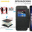 AMORUS For Samsung Galaxy S25 Magnetic Case RFID Blocking Card Holder Leather Phone Cover - Black - 3
