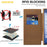 AMORUS For Samsung Galaxy S25 Ultra Case Magnetic Case RFID Blocking Card Holder Leather Phone Cover - Brown - 3