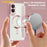 AMORUS For Samsung Galaxy S25 Edge Magnetic Case RFID Blocking Card Holder Leather Phone Cover - Pink - 5