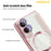 AMORUS For Samsung Galaxy S25 Edge Magnetic Case RFID Blocking Card Holder Leather Phone Cover - Pink - 7