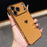 For iPhone 18 Pro Max / 17 Pro Max Case TPU Phone Back Cover Electroplating Heart Pattern - Brown - 1