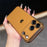 For iPhone 18 Pro Max / 17 Pro Max Case TPU Phone Back Cover Electroplating Heart Pattern - Brown - 3