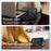For iPhone 17 Pro Max Case Compatible with MagSafe Genuine Cow Leather+PC Kickstand Phone Cover - Black - 2