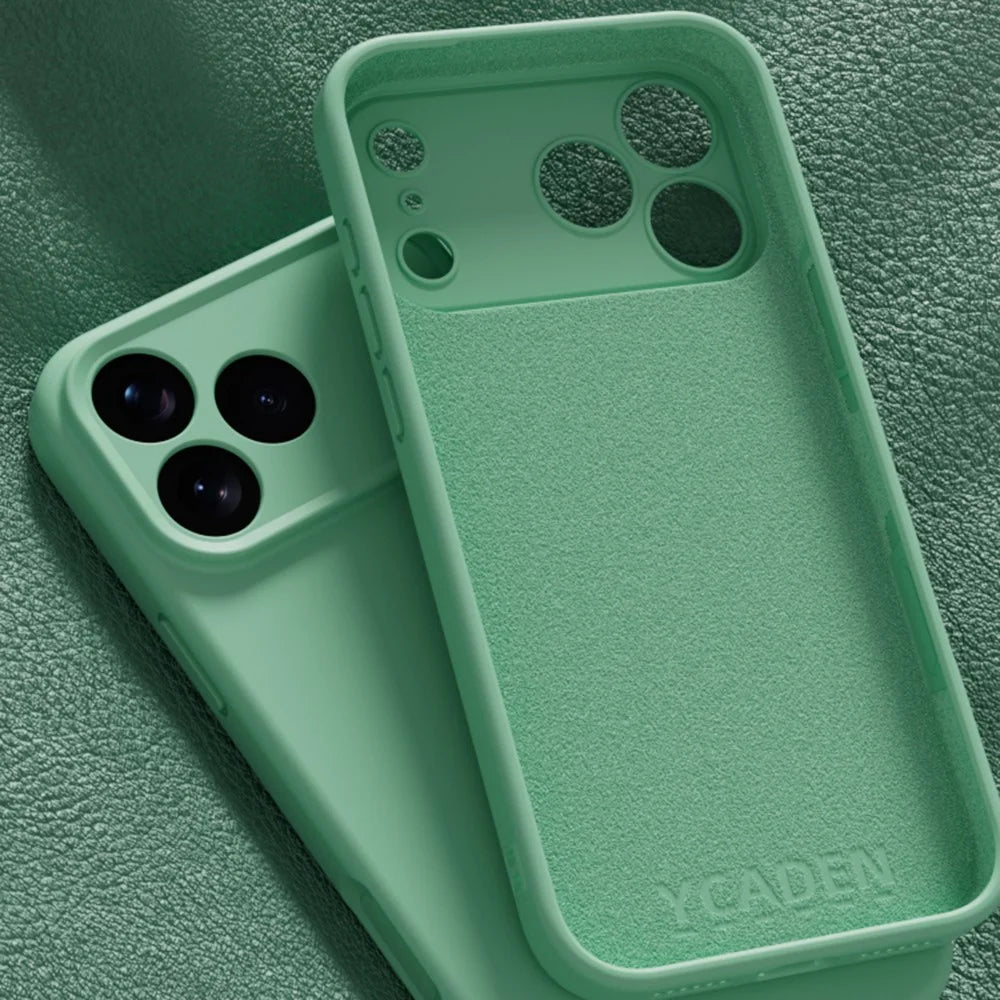 YCADEN For iPhone 17 Pro Max Case Precise Cutouts TPU Phone Back Cover - Grass Green - 3